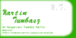 martin tumbasz business card